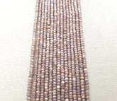 Mystic Moonstone Bead Rondelles, Peach Pink Natural Moonstone Rondelle Beads Full Strand, 4mm, PRP186
